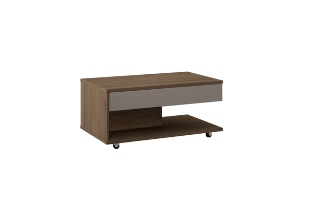 Стол Анри журнальный с выдвижным ящиком Давос Трюфель, Бежевый ЛДСП