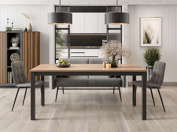 ЛД 678.040.000 ГК "Техно" Стол (Дуб золотой/Чёрный М)