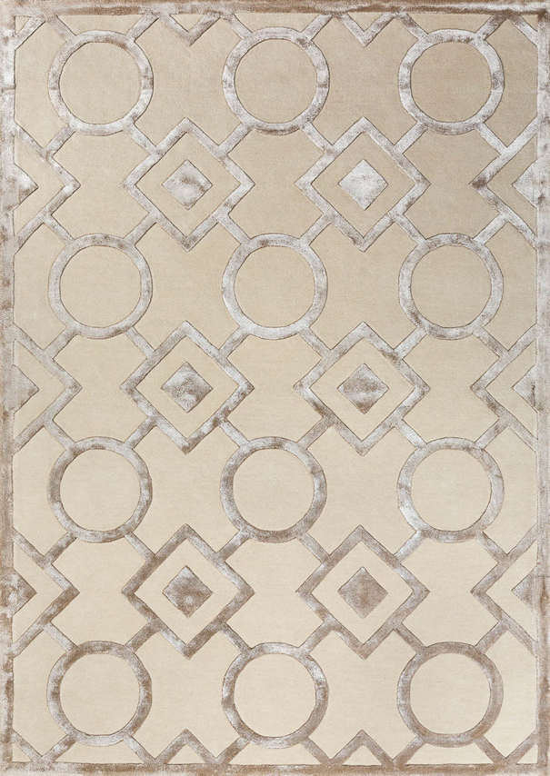 Индийский ковер из шерсти, арт-шёлка и хлопка «GEOMETRIC» G2-MLT