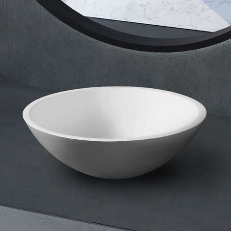 Раковина накладная Abber Stein 40 см AS2608 белая матовая