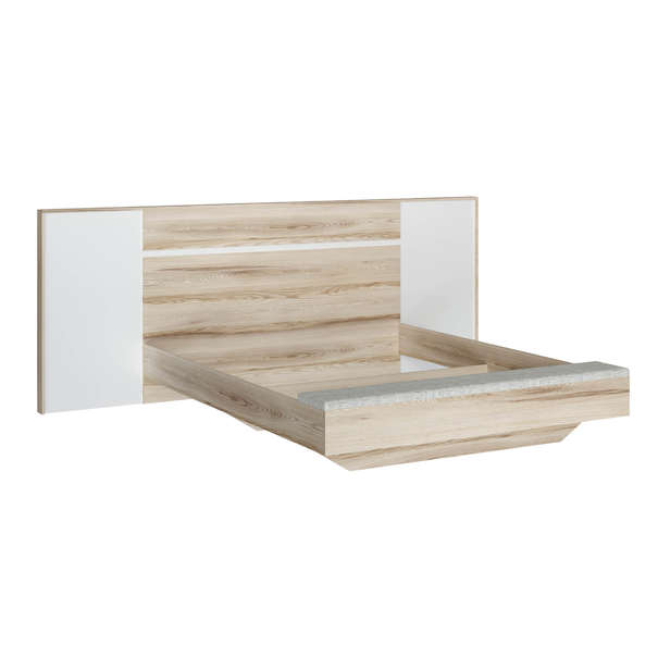 Аравия-Марта Кровать 1800х2000 с банкеткой Дезира Эш/Белый