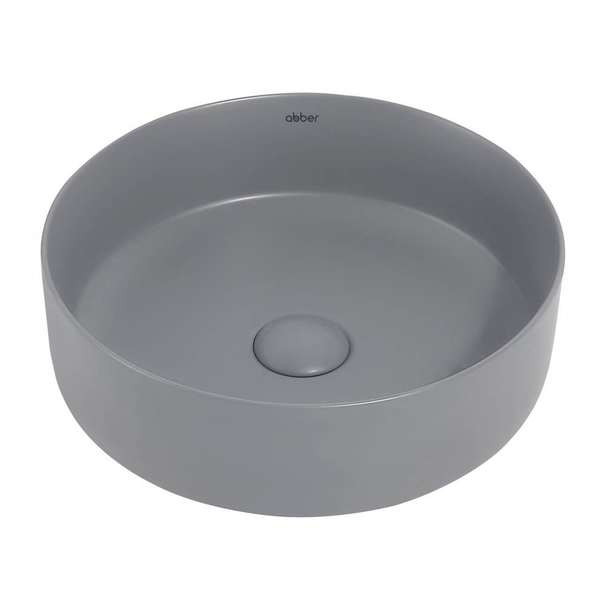 Раковина накладная Abber Bequem 36 см AC2108MG серая матовая