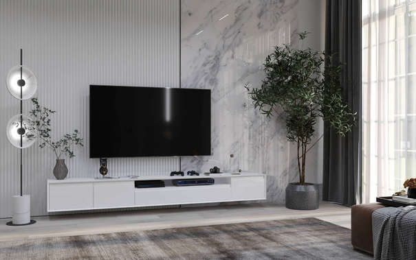 Сити ЛД.440130.000 Тумба ТВ 2400 (Белый глянец М, исполнение 2)