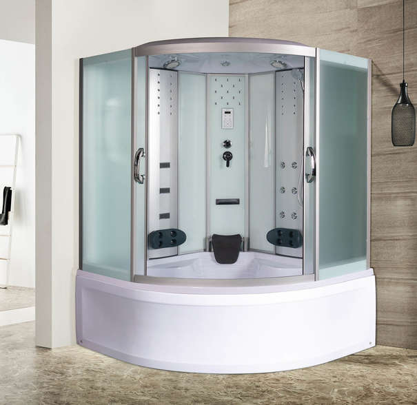 Душевой бокс River Temza 150/150/55 МТ стекло матовое, профиль хром матовый