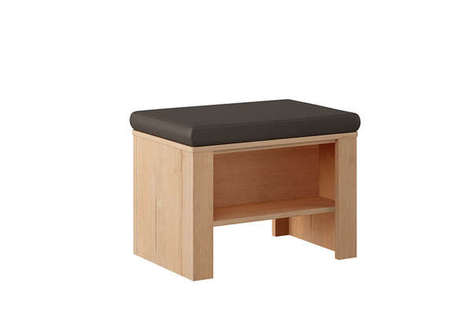 Банкетка Магнум Дуб бунратти, Черный, Экокожа