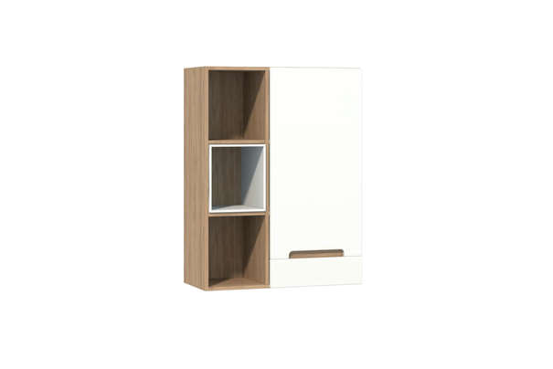 Шкаф Анри навесной (правый) 
Швейцарский вяз, Белый