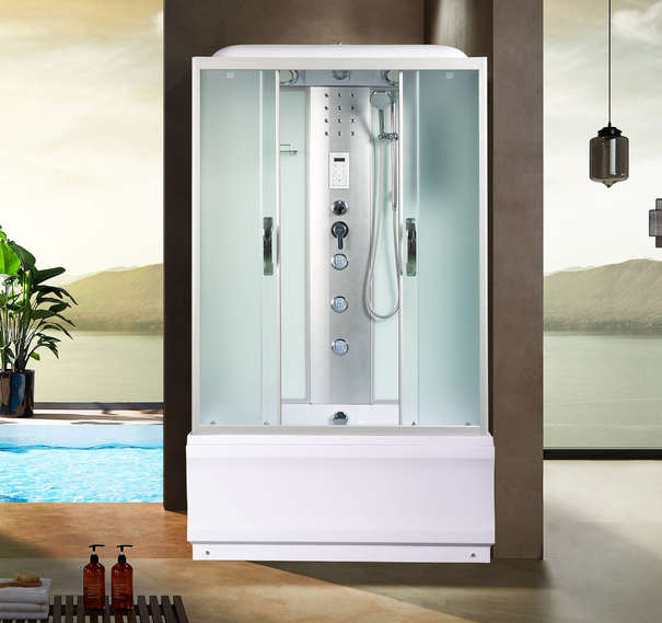 Душевая кабина River Sena 120/80/50 МТ стекло матовое, профиль хром матовый