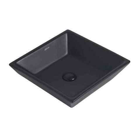Раковина накладная Abber Rechteck 42 см AC2214MB черная матовая