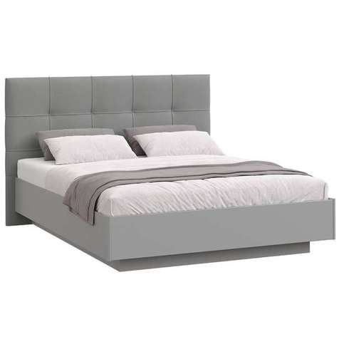 Кровать двуспальная Molle с подъемным механизмом 160х200 Rimini серая