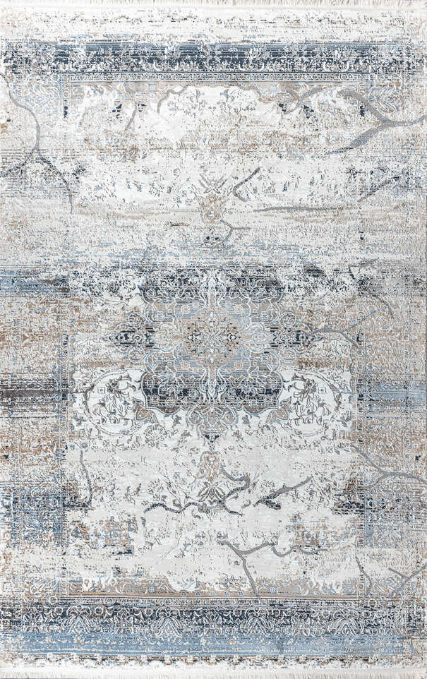 Турецкий ковер из полиэстера «WHITE LINE» 27086A-MAVI