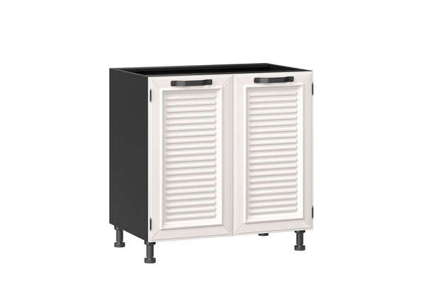 Марина Тумба кухонная 800 Тип 2 (Чёрный/Алебастр)