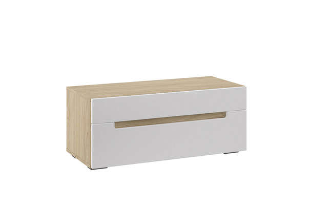 Тумба Анри Урбан с выдвижными ящиками Швейцарский вяз, Белый