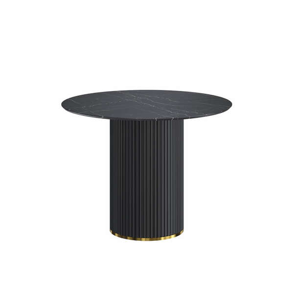 Стол обеденный ЛД.451430.000 1000*1000 (Мрамор чёрный М04)