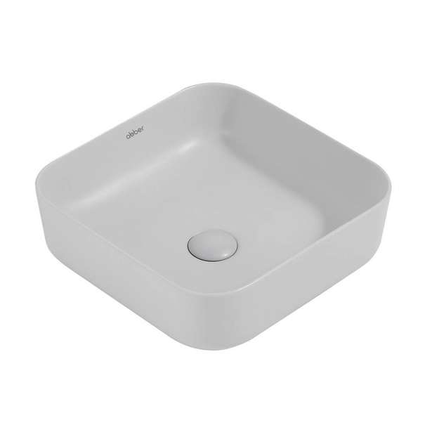 Раковина накладная Abber Rechteck 39 см AC2211MLG светло-серая матовая