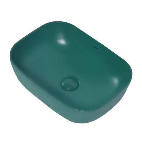 Раковина накладная Abber Rechteck 46 см AC2200MBG темно-зеленая матовая