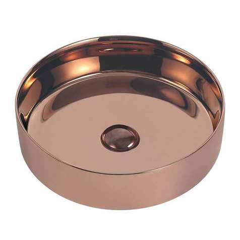 Раковина накладная Abber Bequem 40 см AC2109RG розовое золото