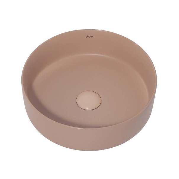 Раковина накладная Abber Bequem 36 см AC2108MBB бежевая матовая