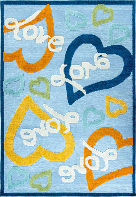 Турецкий ковер из полиэстера «VIVA LA DACHA» CU68A-DBLUE-GREY