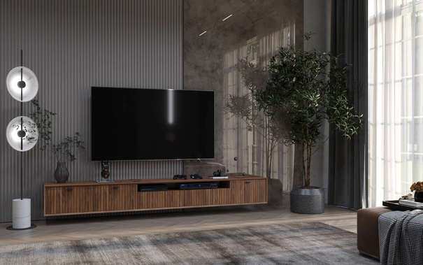 Сити ЛД.440130.000 Тумба ТВ 2400 (Дуб Кастелло Бренди М, исполнение 5)