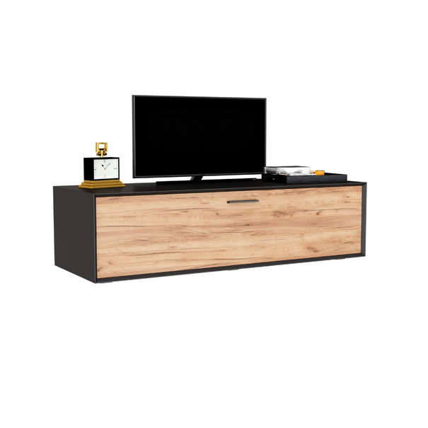 ЛД 408.040.000 "Неаполь" Тумба ТВ 1400 (Черный/Дуб Золотой)