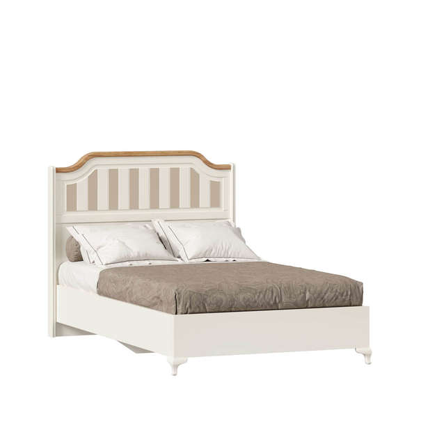 ЛД 680.040.000 "Вилладжио" Кровать 1200*2000 (Алебастр/Дуб золотой М)