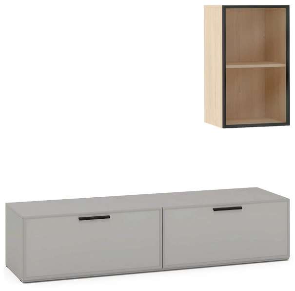 Тумба ТВА 2ящ. дл.1774+секция H7A Rimini серая