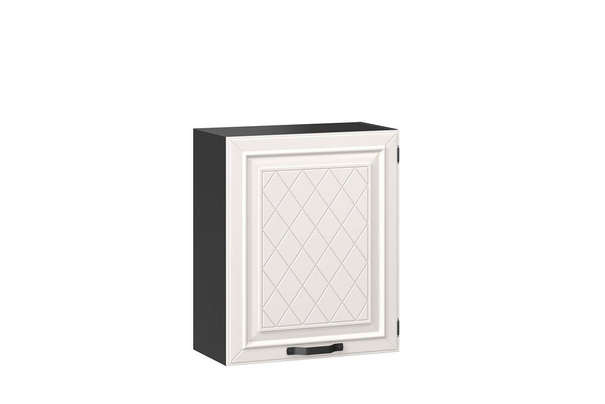 Марина Шкаф кухонный 600 Тип 1 (Чёрный/Алебастр)