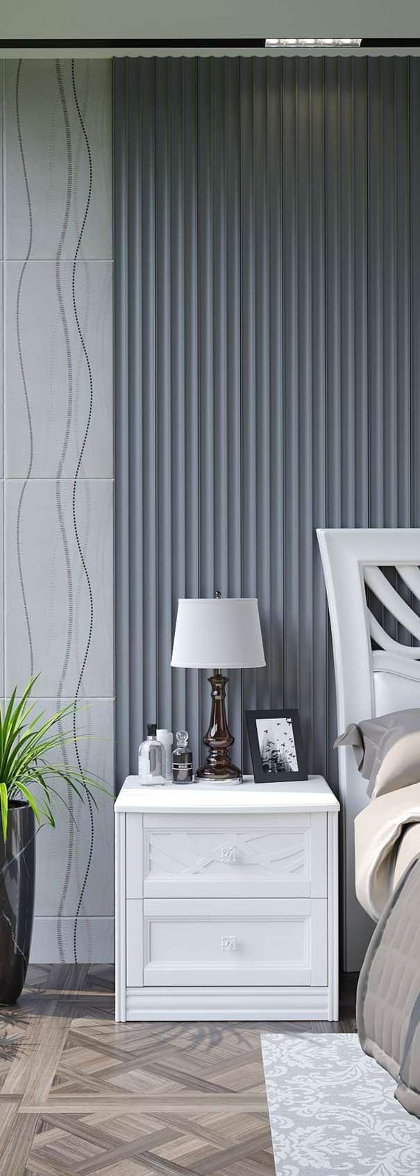 ЛД 425.010.000 "Антик" Панель стеновая (Оникс Серый, Комплект 6 шт)