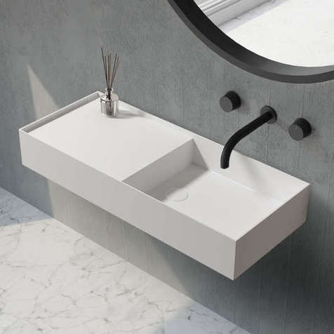 Раковина подвесная Abber Stein 80 см AS2648 белая матовая