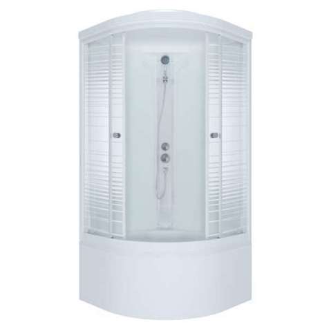 Душевая кабина Triton Полосы 90х90 Щ0000061836 стекло узорчатое, профиль белый