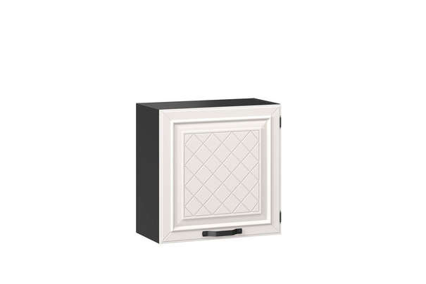 Марина Шкаф кухонный 600 низкий (Чёрный/Алебастр)