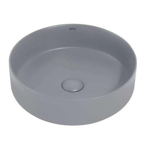Раковина накладная Abber Bequem 40 см AC2109MG серая матовая