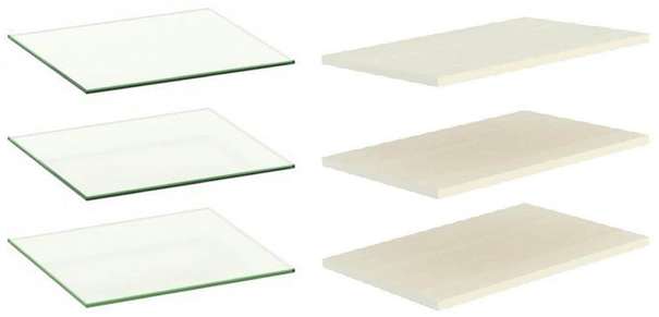 Полки стек. 3шт.(465*415), полки щит. 3шт.(465*420) STOCK