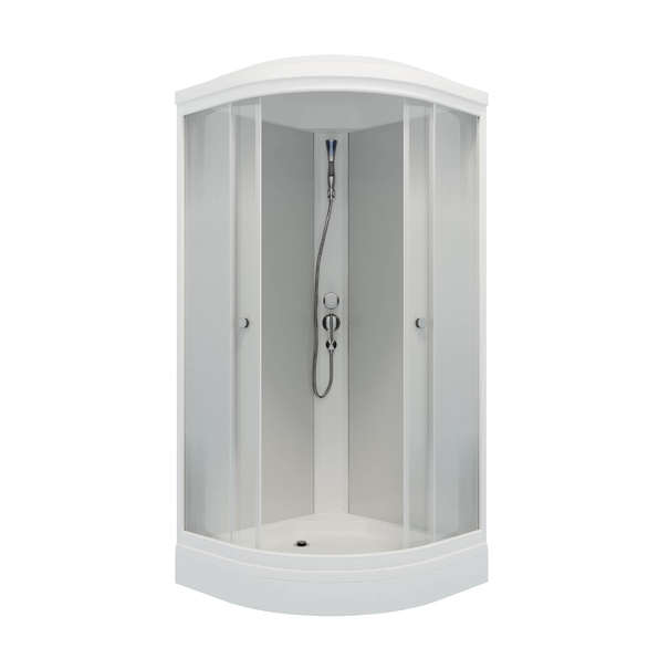 Душевая кабина Triton Лайт 90x90 Щ0000061844 стекло рисунок, профиль белый, низкий поддон