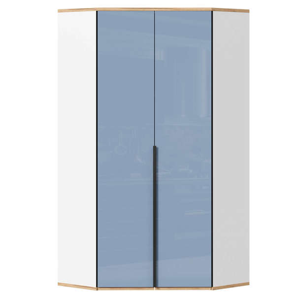 ЛД 528.060.000 "Урбан" Шкаф угловой (Белый/Капри Синий М)