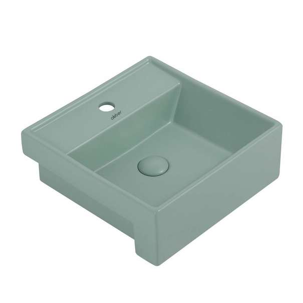 Раковина накладная Abber Rechteck 42 см AC2208MCG светло-зеленая матовая