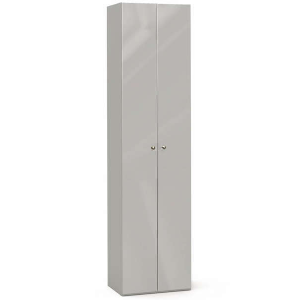 Шкаф 2дв., выдв.штанга гл.400, дл.594 (др.ручки) Chelsea серая