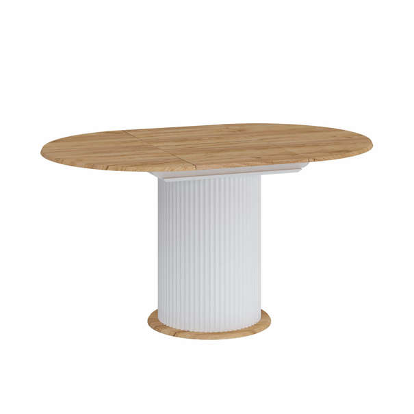 Стол обеденный раздвижной ЛД.451410.000  1000(1390)*1000 (Белый шагрень/Дуб тортуга)