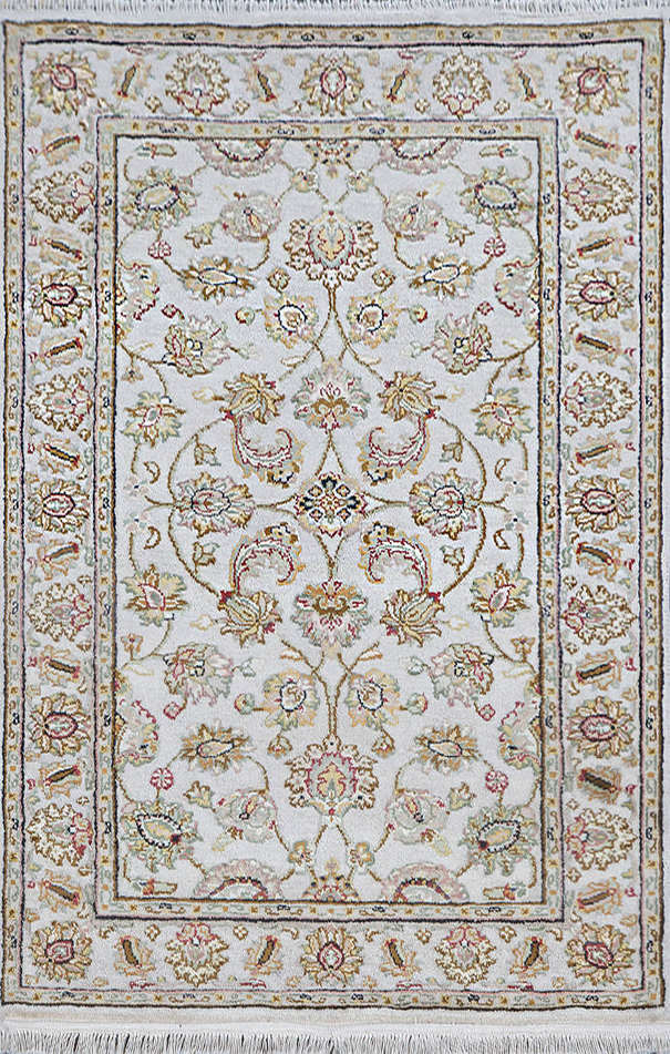 Индийский ковер из шерсти и шёлка «PLATINUM» AK1500-IVR-IVR