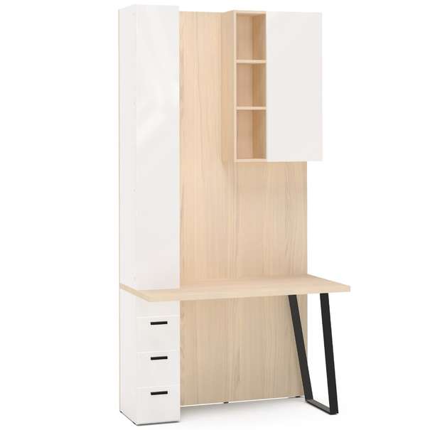 Стол письменный Chelsea белая с секцией Chelsea белая