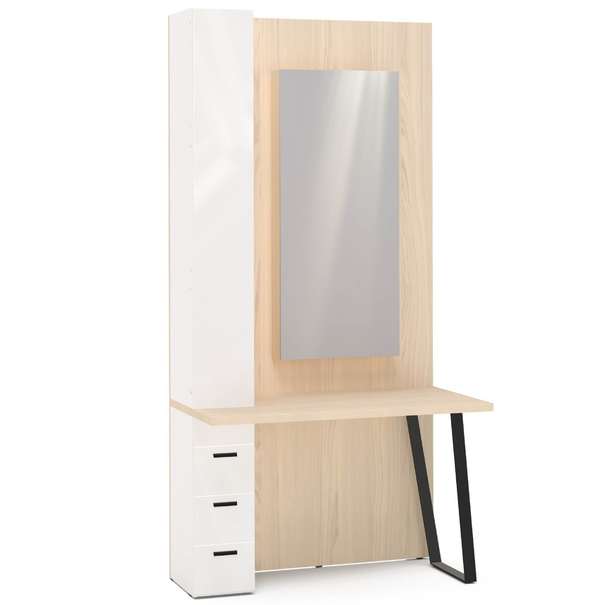 Стол туалетный Chelsea белая с зеркальной секцией Chelsea белая