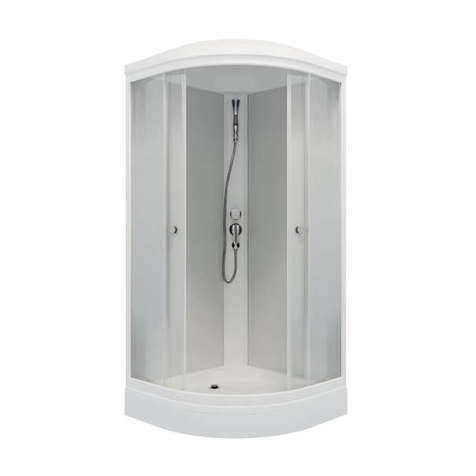 Душевая кабина Triton Лайт 90x90 Щ0000061844 стекло рисунок, профиль белый, низкий поддон