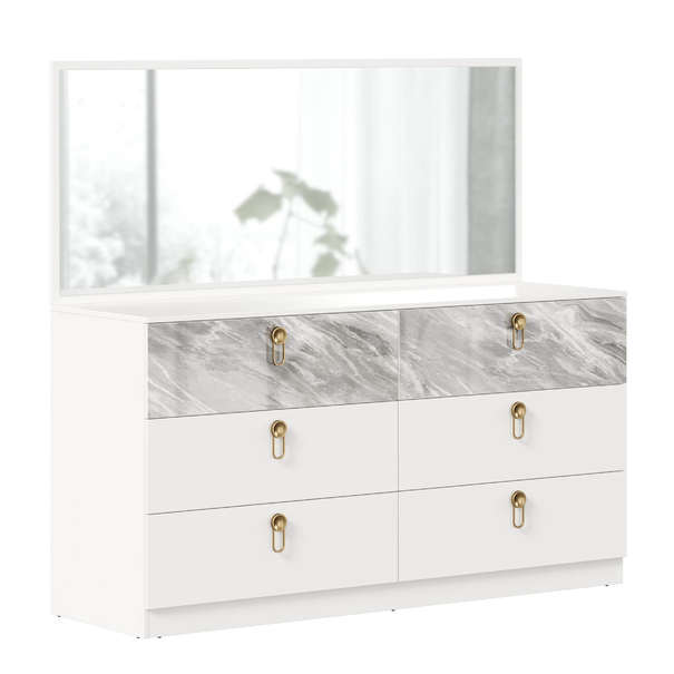 Аравия-Айла Комод 1700 Белый/Статуарио глянец