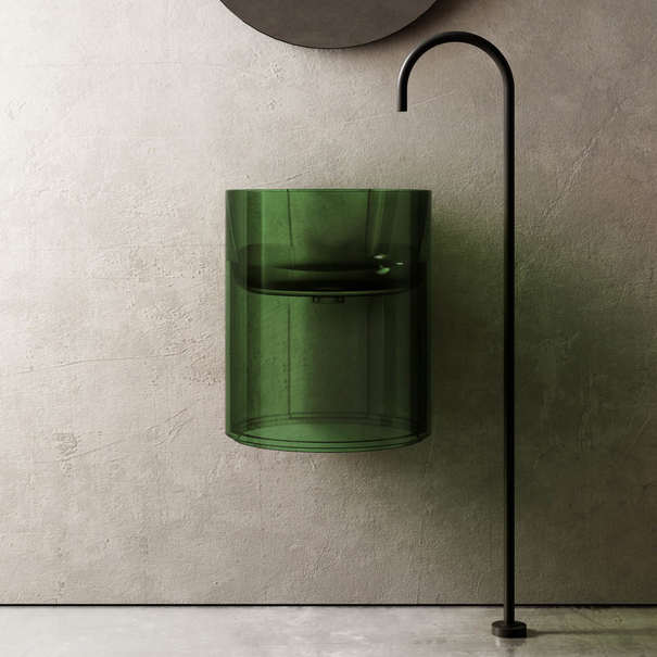 Раковина подвесная Abber Kristall 42 см AT2704Emerald зеленая