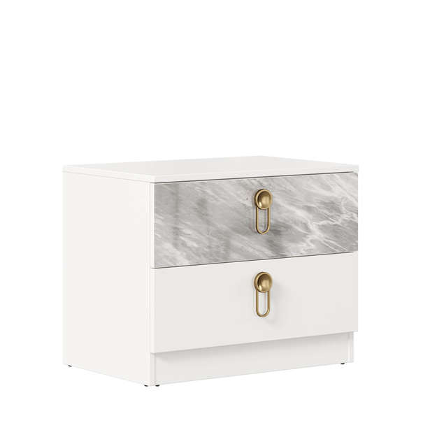 Аравия-Айла Тумба прикроватная Белый/Статуарио глянец