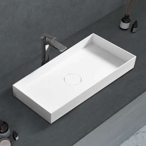 Раковина накладная Abber Stein 80 см AS2622 белая матовая