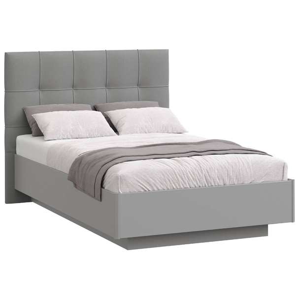 Кровать полутораспальная Molle 120х200 Rimini серая