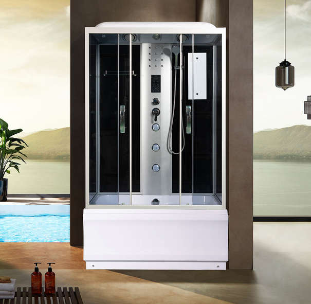 Душевая кабина River Sena 120/80/50 TH стекло тонированное, профиль хром матовый