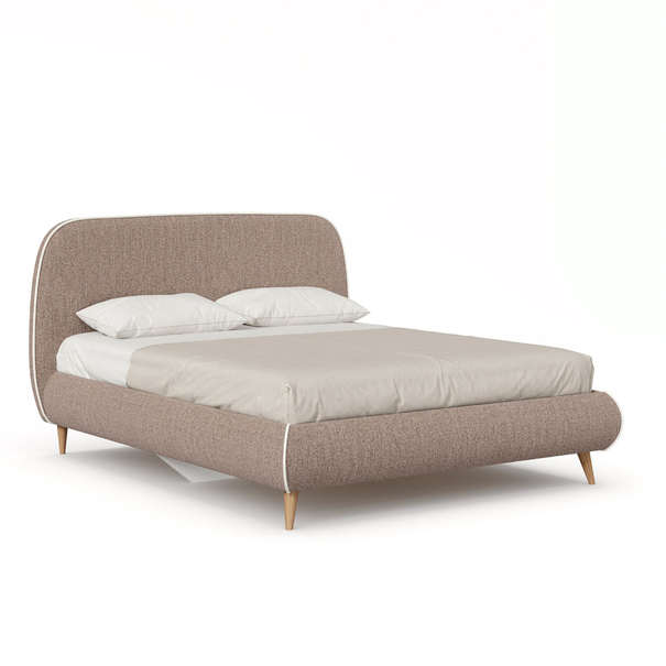 Холли Кровать 1600 с кроватным основанием (Темно-коричневый/Молочный)