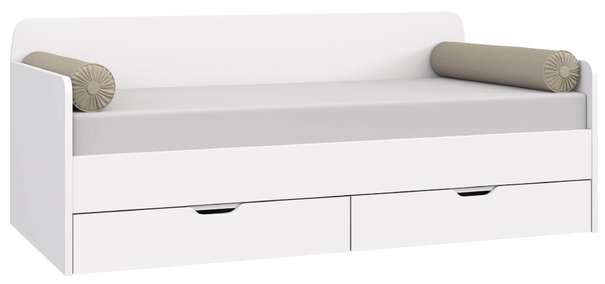 Кровать-диван (900мм)+ящик G3A+подушки Rimini белая